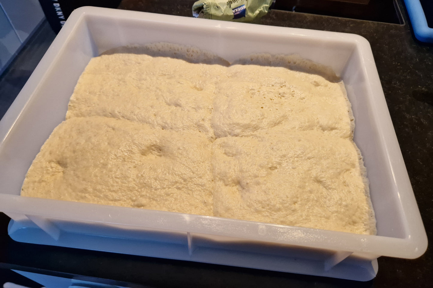 Teigbox (40 x 30 x 10 cm) – luftdichte Gärbox für Pizzateig & Brotteig, stapelbar & lebensmittelecht