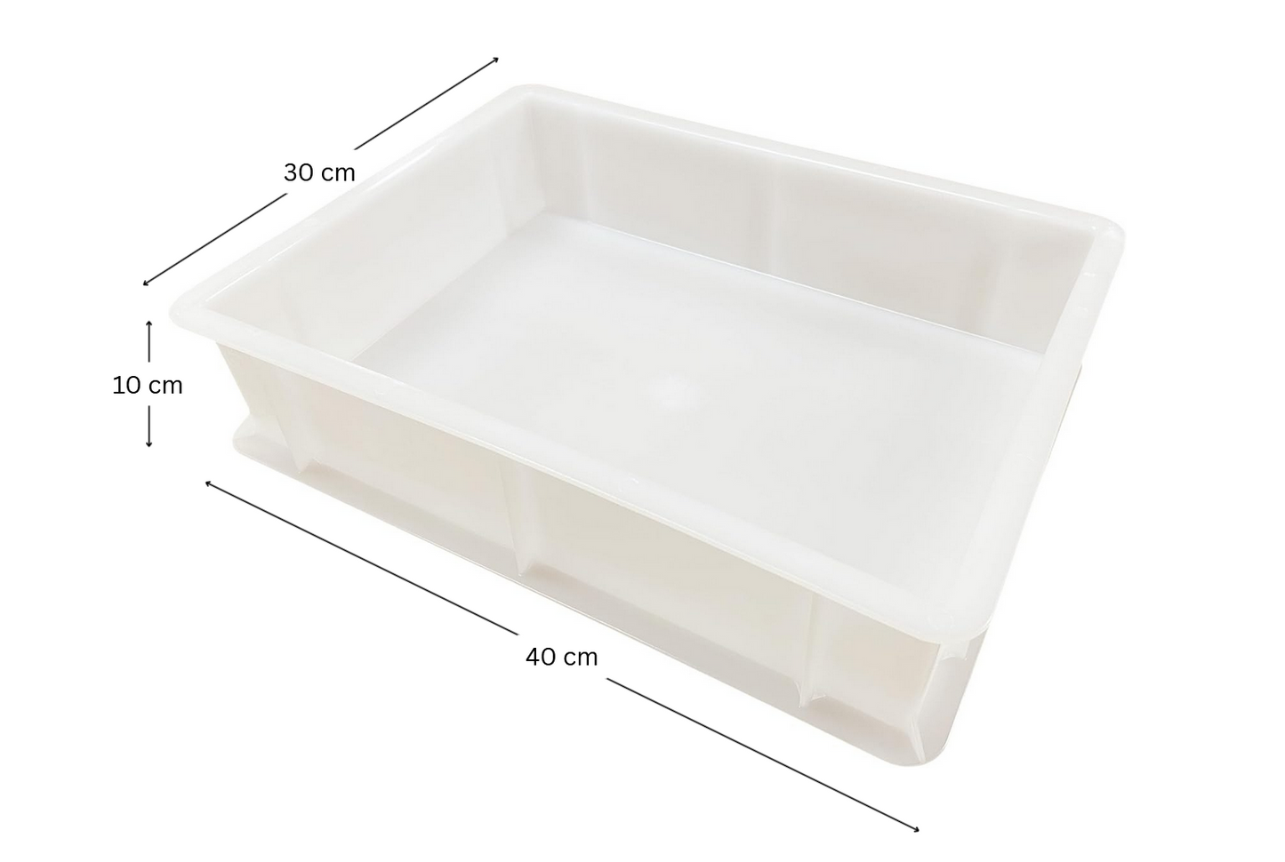 Teigbox (40 x 30 x 10 cm) – luftdichte Gärbox für Pizzateig & Brotteig, stapelbar & lebensmittelecht