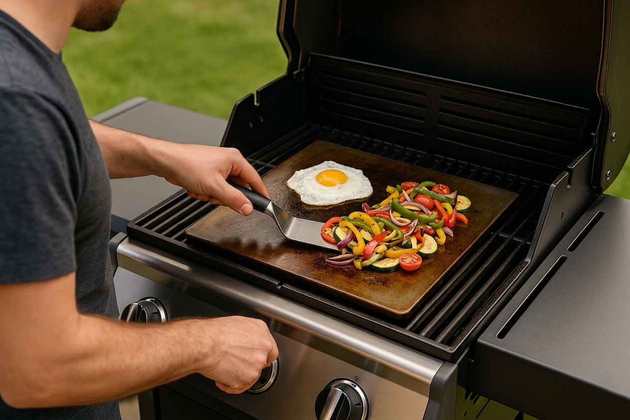 Premium High-Performance Backstahl 10 mm 32x32 cm für Backofen & Grill – inkl. Rezeptzugang per QR-Code – Pizzastahl aus gestrahltem Carbonstahl für knusprige Pizza, Flammkuchen & Brot wie aus dem Steinofen – Made in Germany