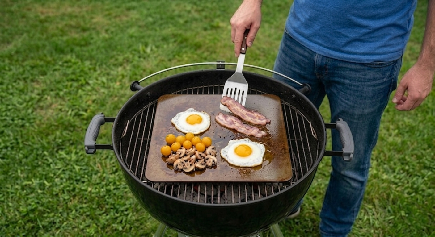 Premium High-Performance Backstahl 10 mm 32x32 cm für Backofen & Grill – inkl. Rezeptzugang per QR-Code – Pizzastahl aus gestrahltem Carbonstahl für knusprige Pizza, Flammkuchen & Brot wie aus dem Steinofen – Made in Germany