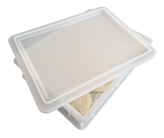 Teigbox (40 x 30 x 10 cm) – luftdichte Gärbox für Pizzateig & Brotteig, stapelbar & lebensmittelecht